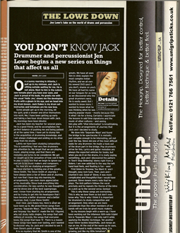 Jack Featured in Article for Drummer Magazine